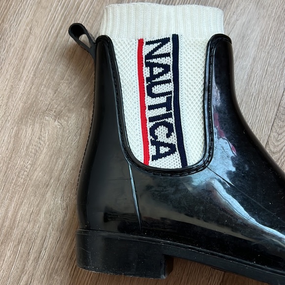 Nautica Women’s Black Rubber Ankle Rain Boots Size 6 - Picture 13 of 17